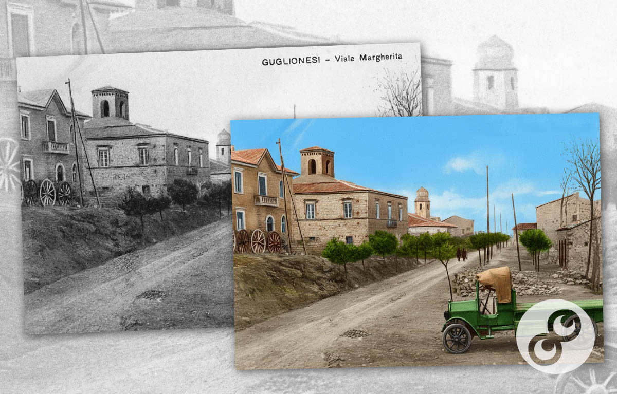 Immagini d'epoca a colori - Autocarro storico lungo Viale Margherita